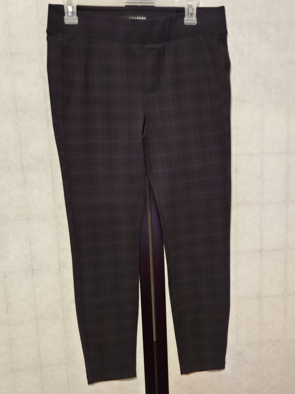 Women's Dark Plaid Stretch Dress Pants - Unbranded